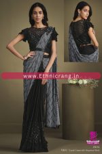 Ethnicrang Womens Ready To Wear Embroidery Saree With Blouse