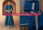 Readymade Real Georgette Partywear Embroidered Anarkali Gown