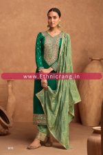 Ethnicrang Women's Premium Silk Embroidery Semi Stitched Salwar Suit