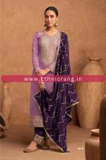Ethnicrang Women's Premium Silk Embroidery Semi Stitched Salwar Suit