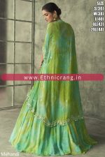 Elevate Your Wedding Look with Ethnicrang's Premium Real Georgette Indowestern Partywear