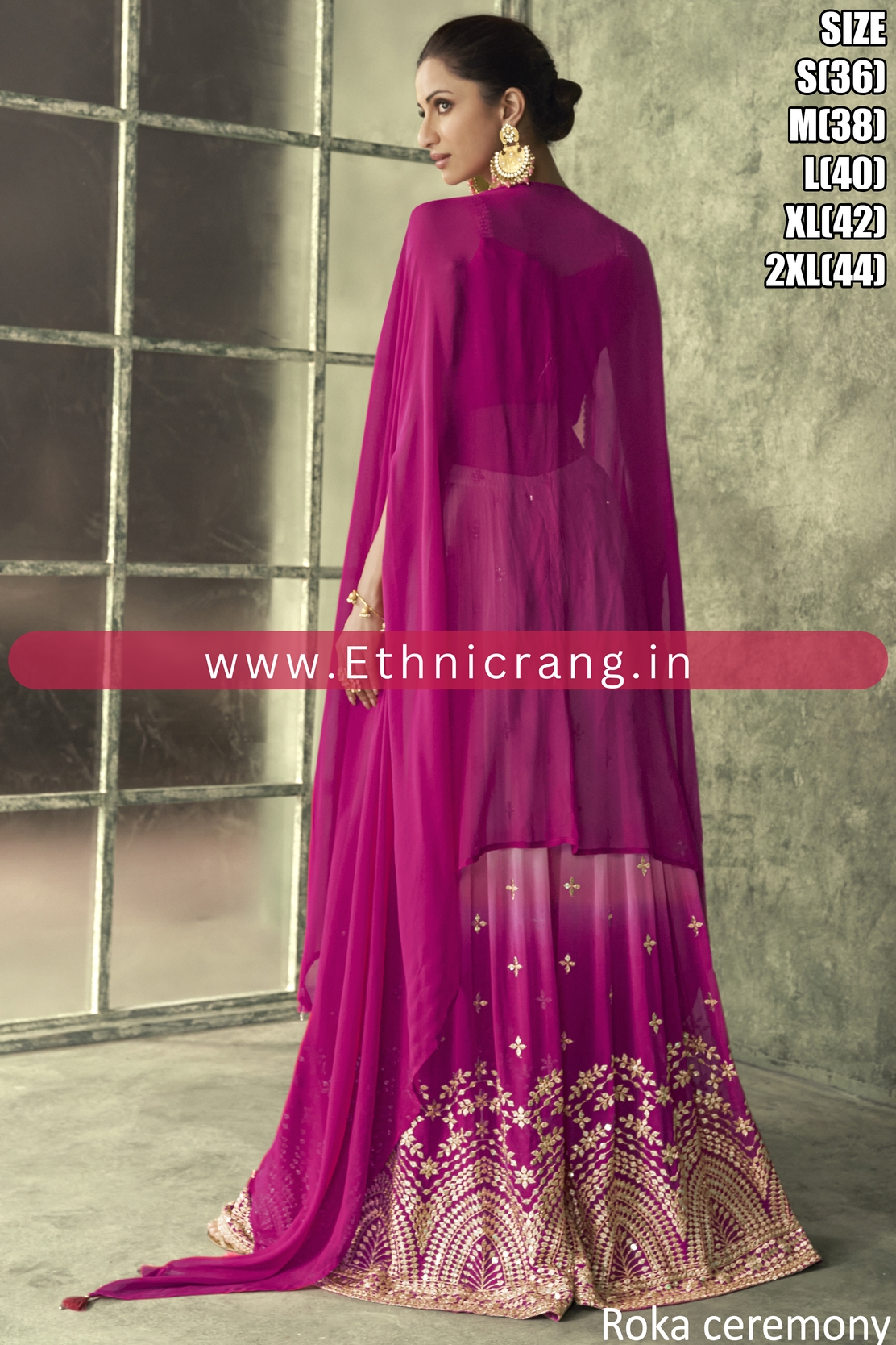 Elevate Your Wedding Look with Ethnicrang's Premium Real Georgette Indowestern Partywear