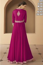 Readymade Real Georgette Partywear Embroidered Anarkali Gown