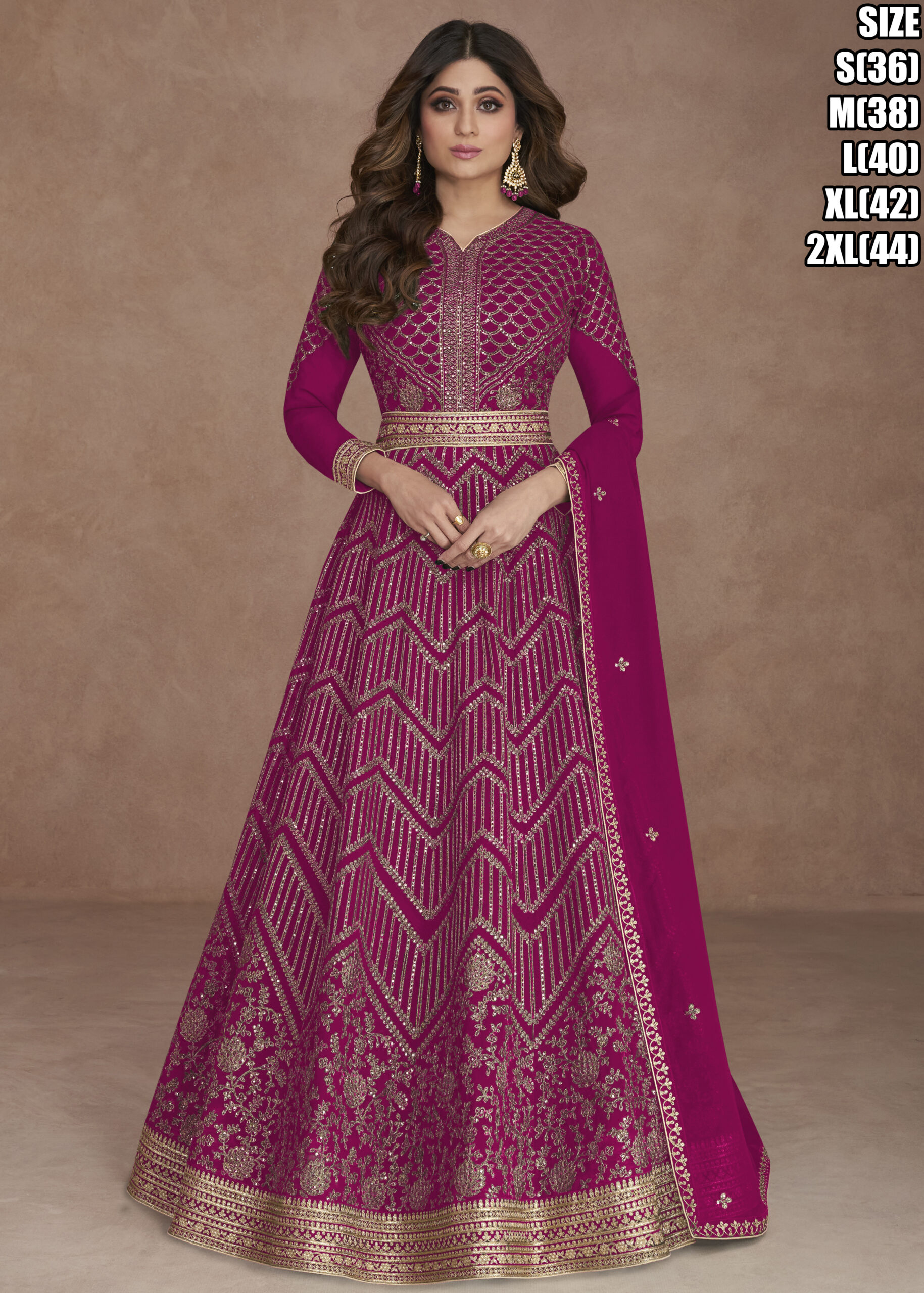 Aashirwad Gulkand Sajni Traditional Designer Gown With Dupatta Collection
