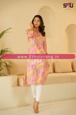 Elevate Your Style with Ethnicrang's Printed Straight Cut Kurti