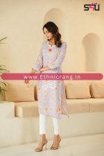 Elevate Your Style with Ethnicrang's Printed Straight Cut Kurti