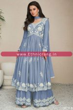 Shop the latest Lakhnavi Embroidered Kurti with Plazzo and Dupatta