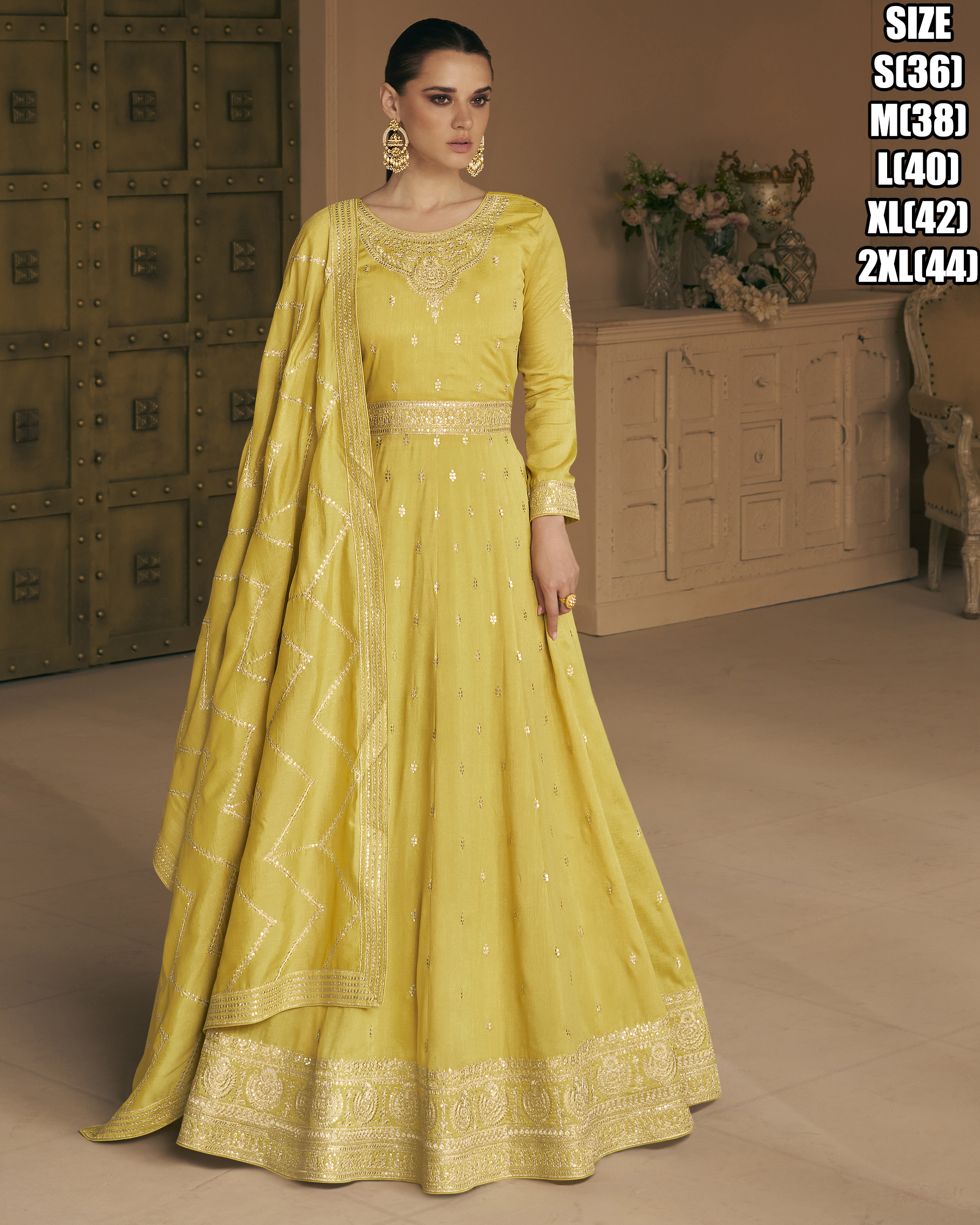 Premium Silk Readymade Top with Heavy Embroidery Complete your Look with a Stunning Dupatta