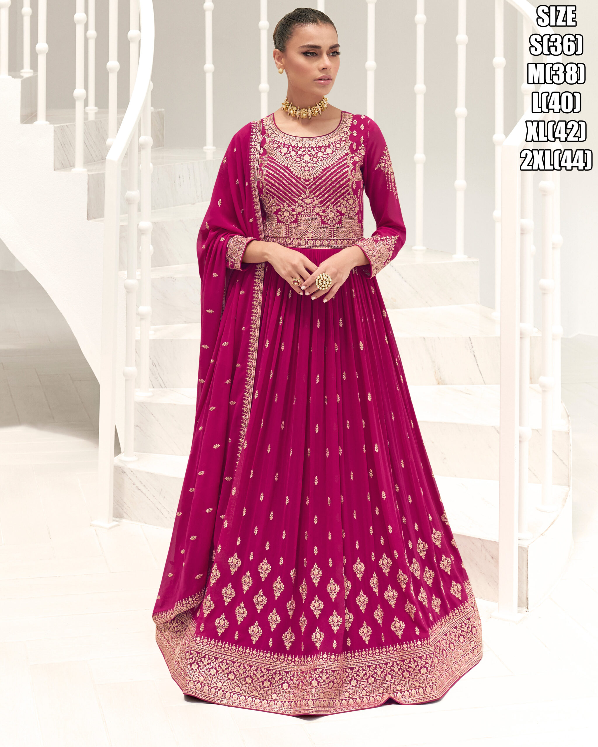 Aashirwad Gulkand Taara Ready To Wear Real Georgette Gown Collection