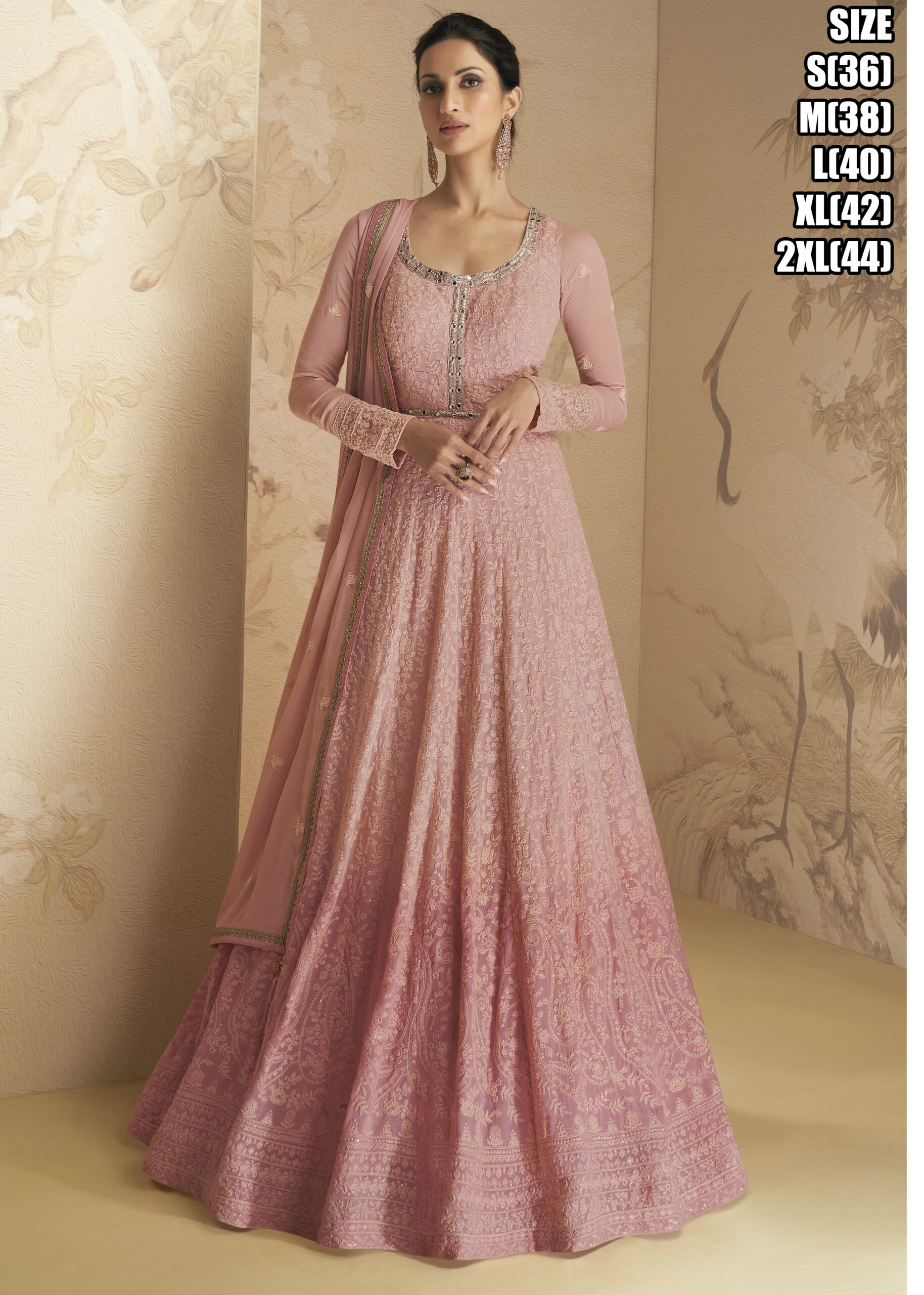 Ashirwad Presents Disha Georgette Embroidery Readymade Gown Collection