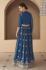 Readymade Real Georgette Partywear Embroidered Anarkali Gown