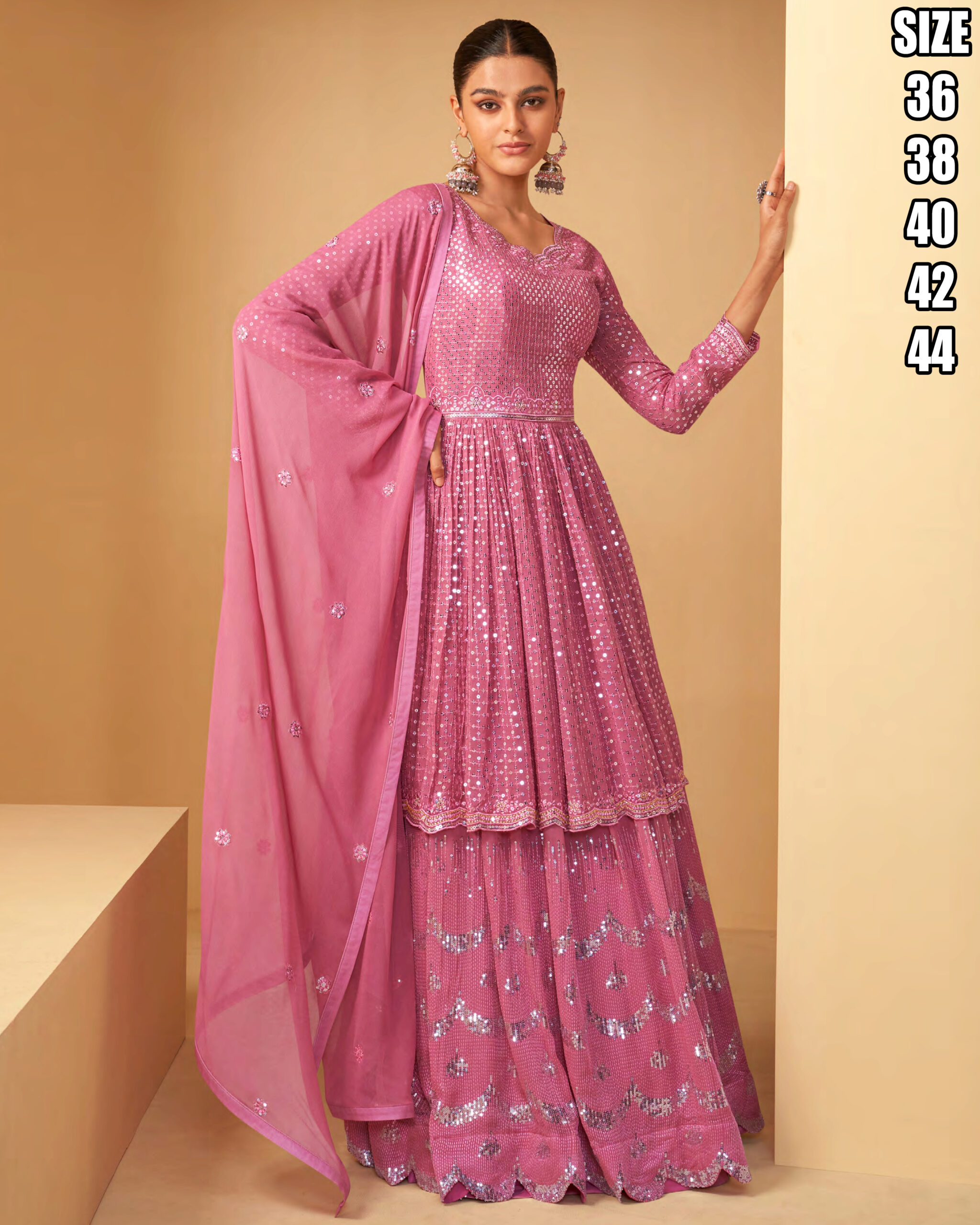 Gulkayra Designer Present Stitched Real Georgette Top With Bottom With Dupatta