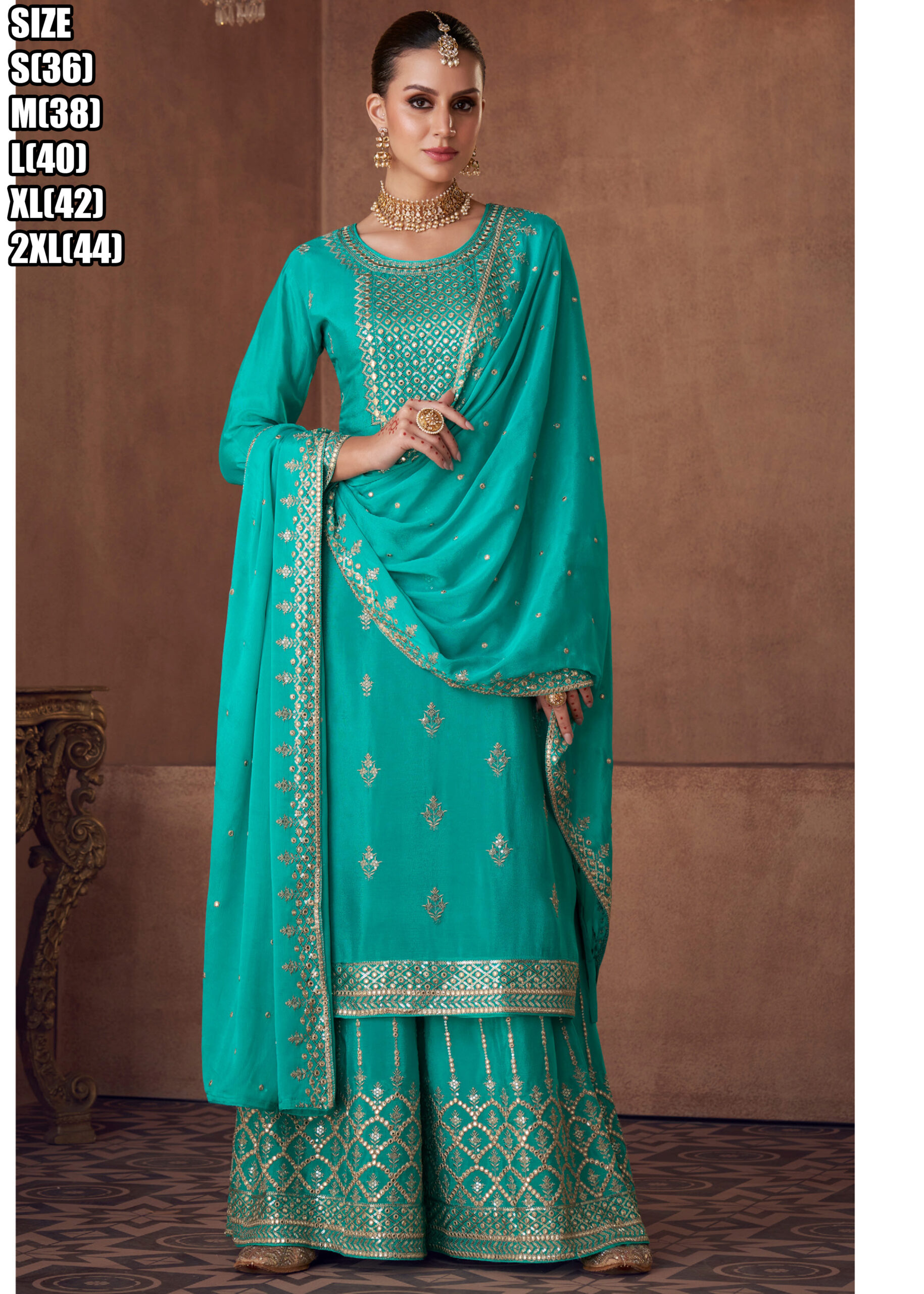 Gulkayra Vaani Embrodiery Georgette Readymade Sharara Pair