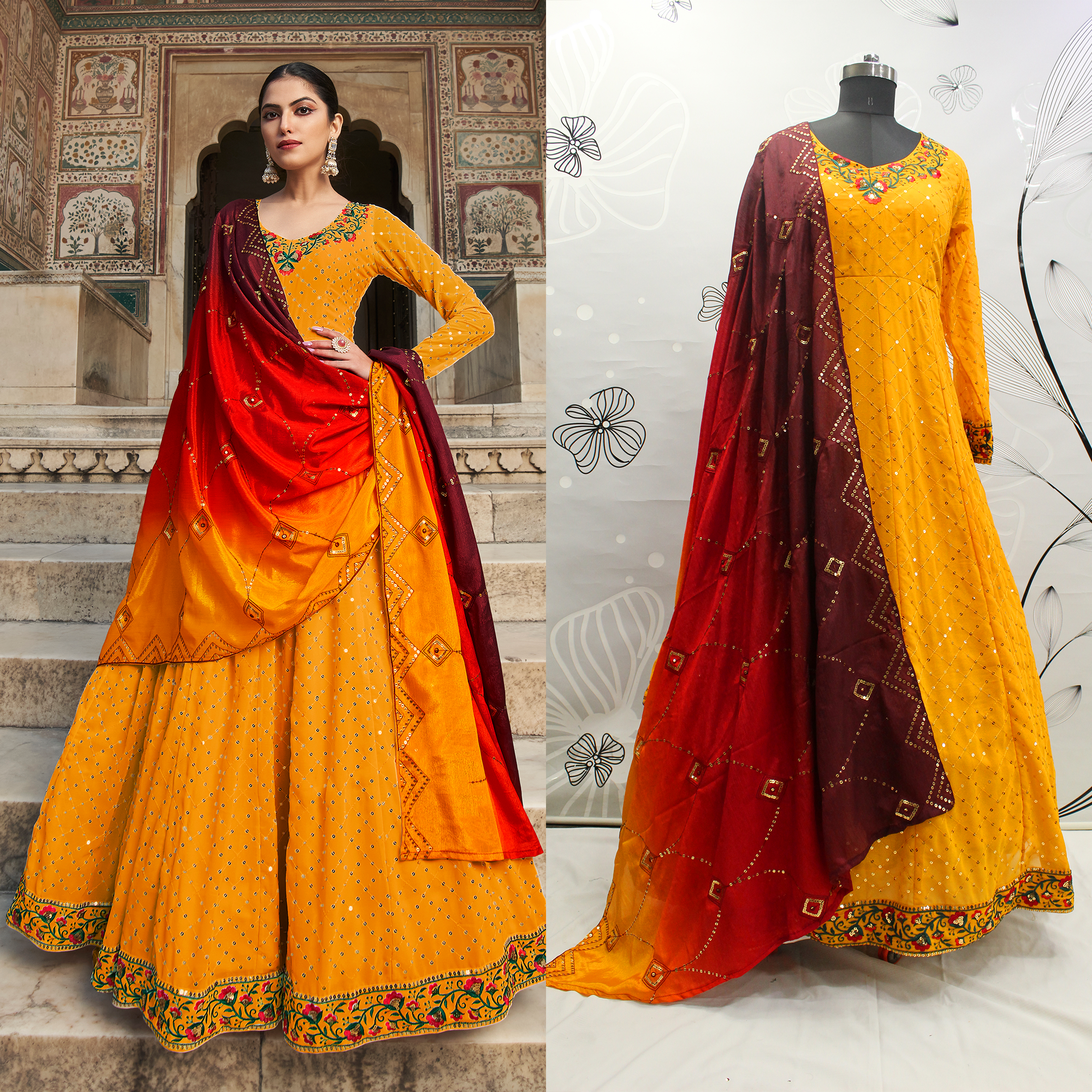 Buy Readymade Georgette Lehenga Blouse Design For Women