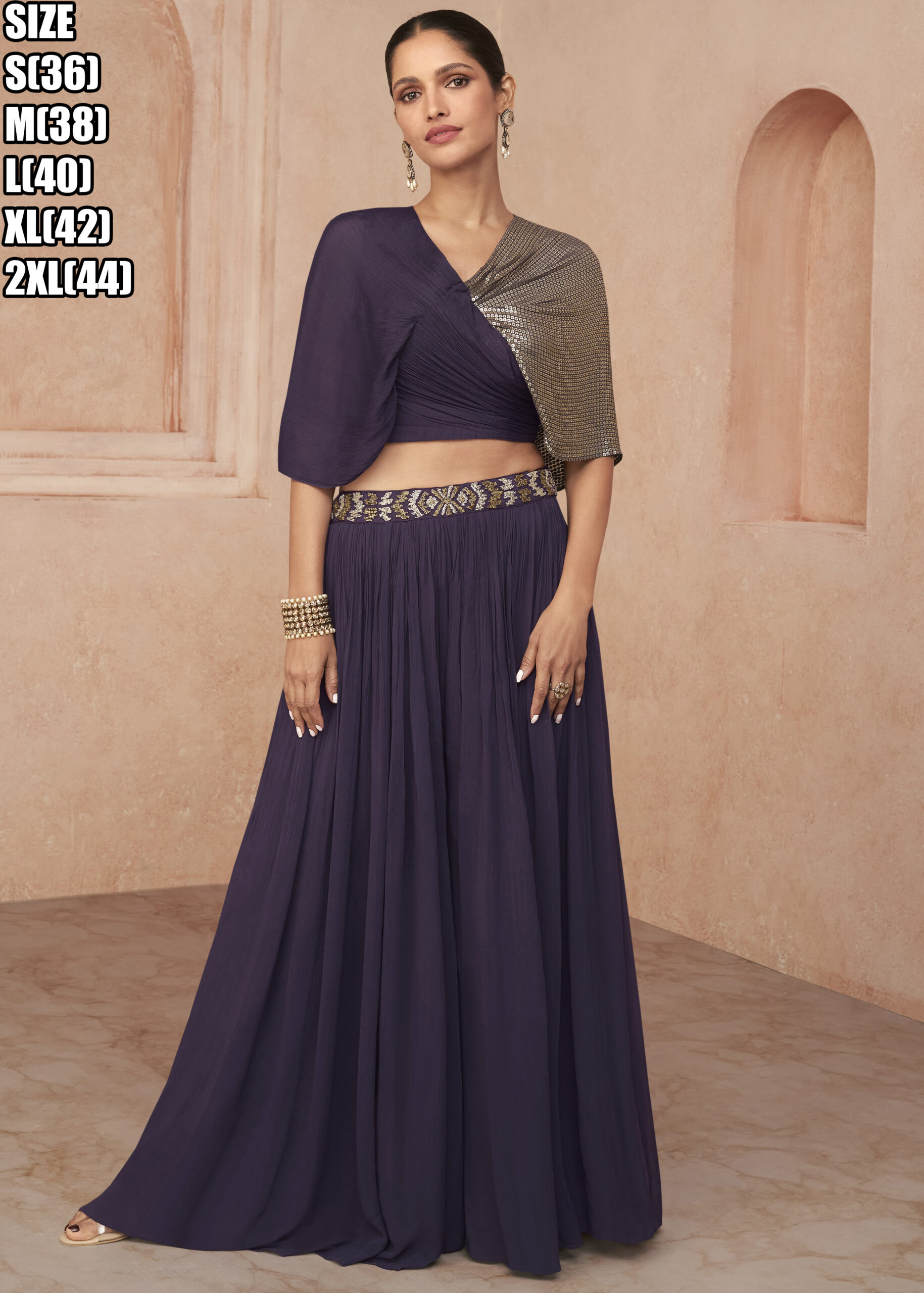 Sayuri Designer Trendy Readymade Embroidery Fancy Designer Suit.