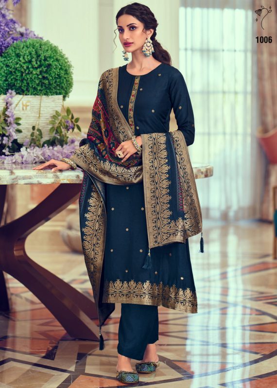 Lt Nitya Vol 187 Jacquard Semi Stitched Salwar Suit Catalog