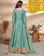 Partywear Semi Stitched Art Silk Long Gown Collection