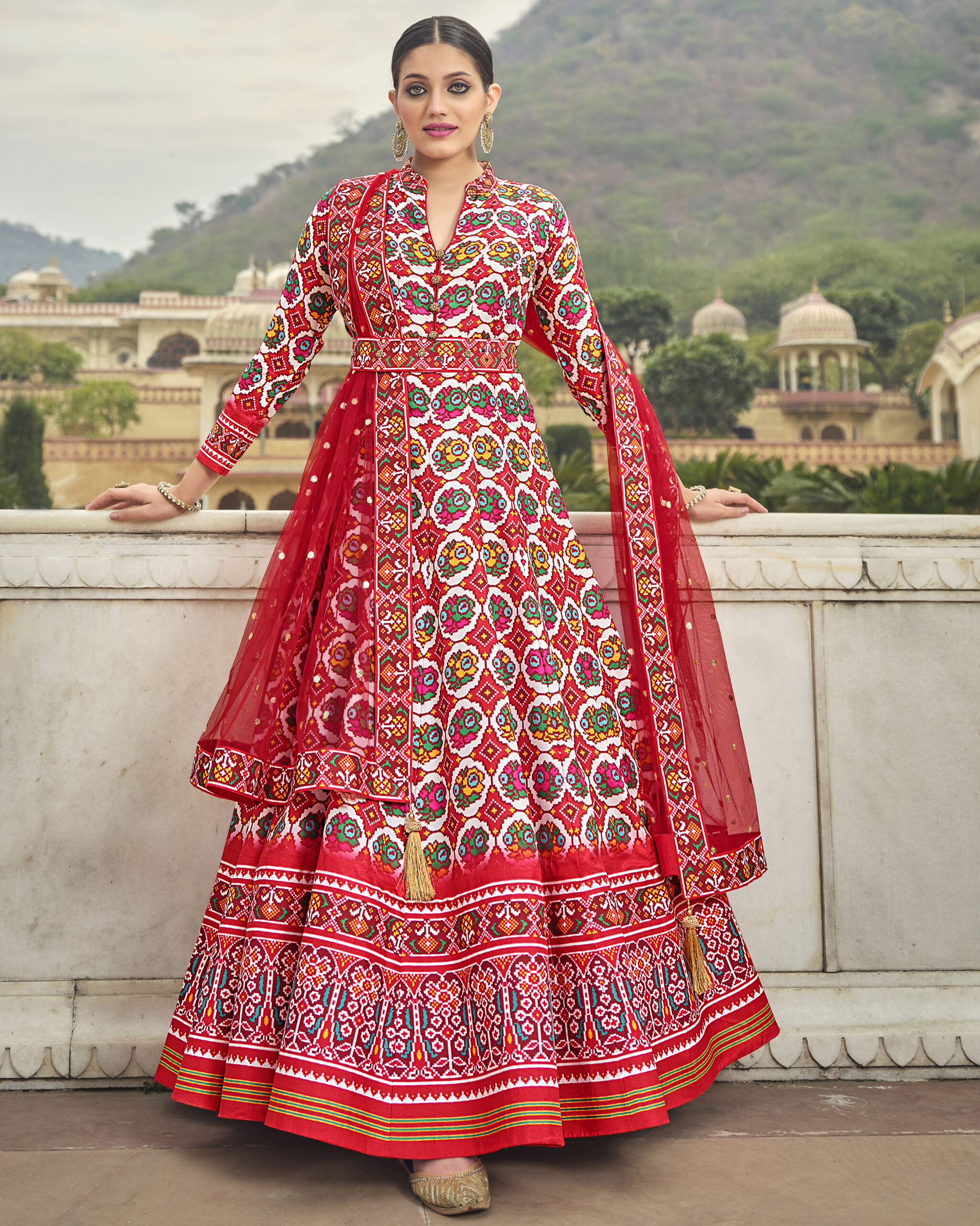 Virasat Patola Dola Silk Digital Printed Readymade Gown Collection