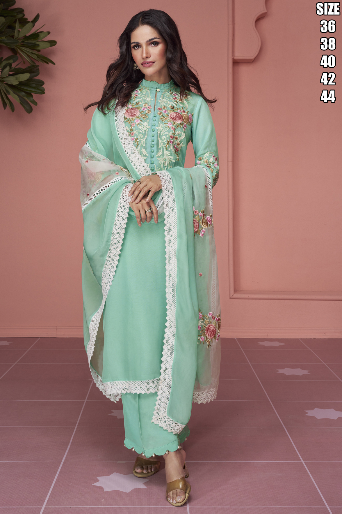 Elegance of Organza and Premium Silk: Unveiling Our Exquisite Premium Salwar Suit Collection!"