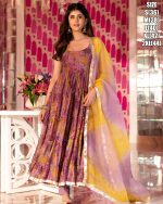 Captivating Chanderi Silk Digital Printed Gowns Full Inner, Pure Pant, Nazmeen Dupatta Discover Exquisite Styles
