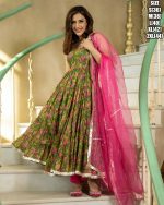 Captivating Chanderi Silk Digital Printed Gowns Full Inner, Pure Pant, Nazmeen Dupatta Discover Exquisite Styles