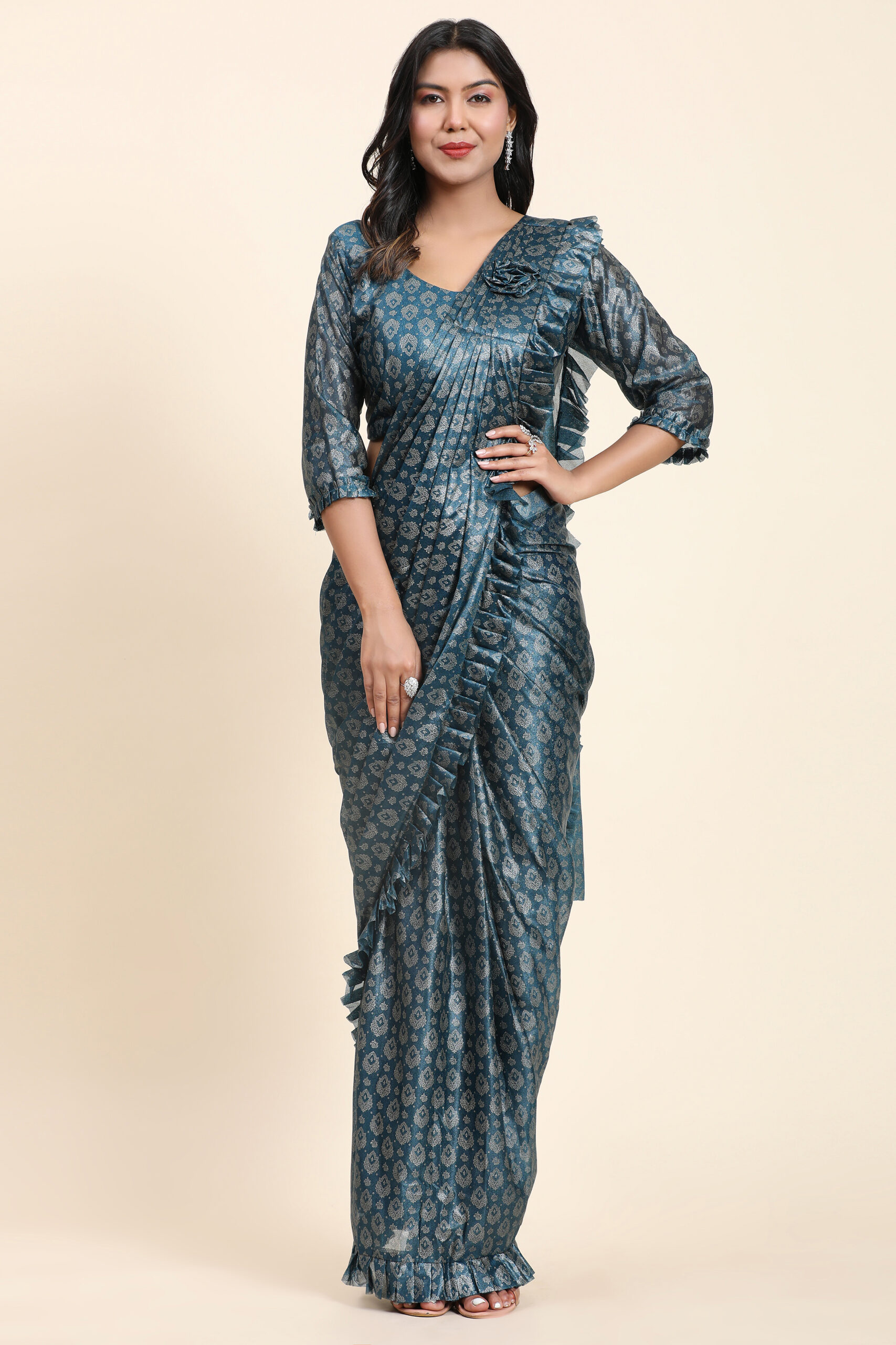 Imported Fancy Fabric Ready-to-Wear Sarees for Effortless Style