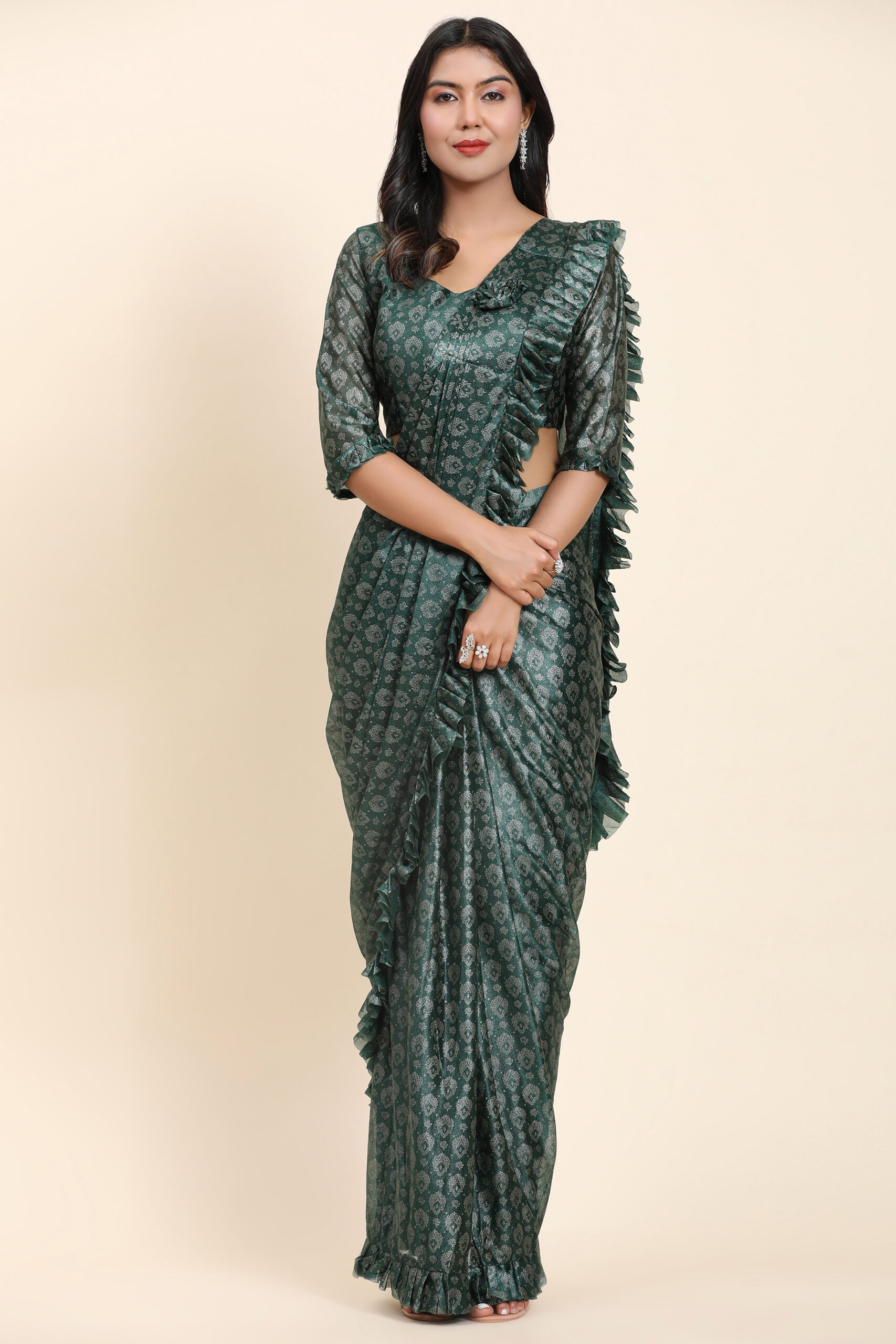 Imported Fancy Fabric Ready-to-Wear Sarees for Effortless Style