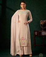 Women's Pure Visocose Embrodiery Party Wear Semi Stitched Salwar Kameez For Wholesale