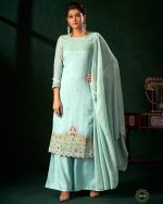 Women's Pure Visocose Embrodiery Party Wear Semi Stitched Salwar Kameez For Wholesale