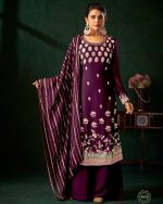 Women's Pure Visocose Embrodiery Party Wear Semi Stitched Salwar Kameez For Wholesale