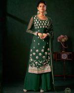 Women's Pure Visocose Embrodiery Party Wear Semi Stitched Salwar Kameez For Wholesale