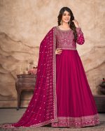 Presenting Partywear Art Silk Long Gown Collection