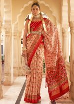 Tussar Silk Contemporary Un Stitched Saree