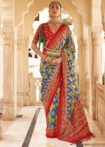 Tussar Silk Contemporary Un Stitched Saree