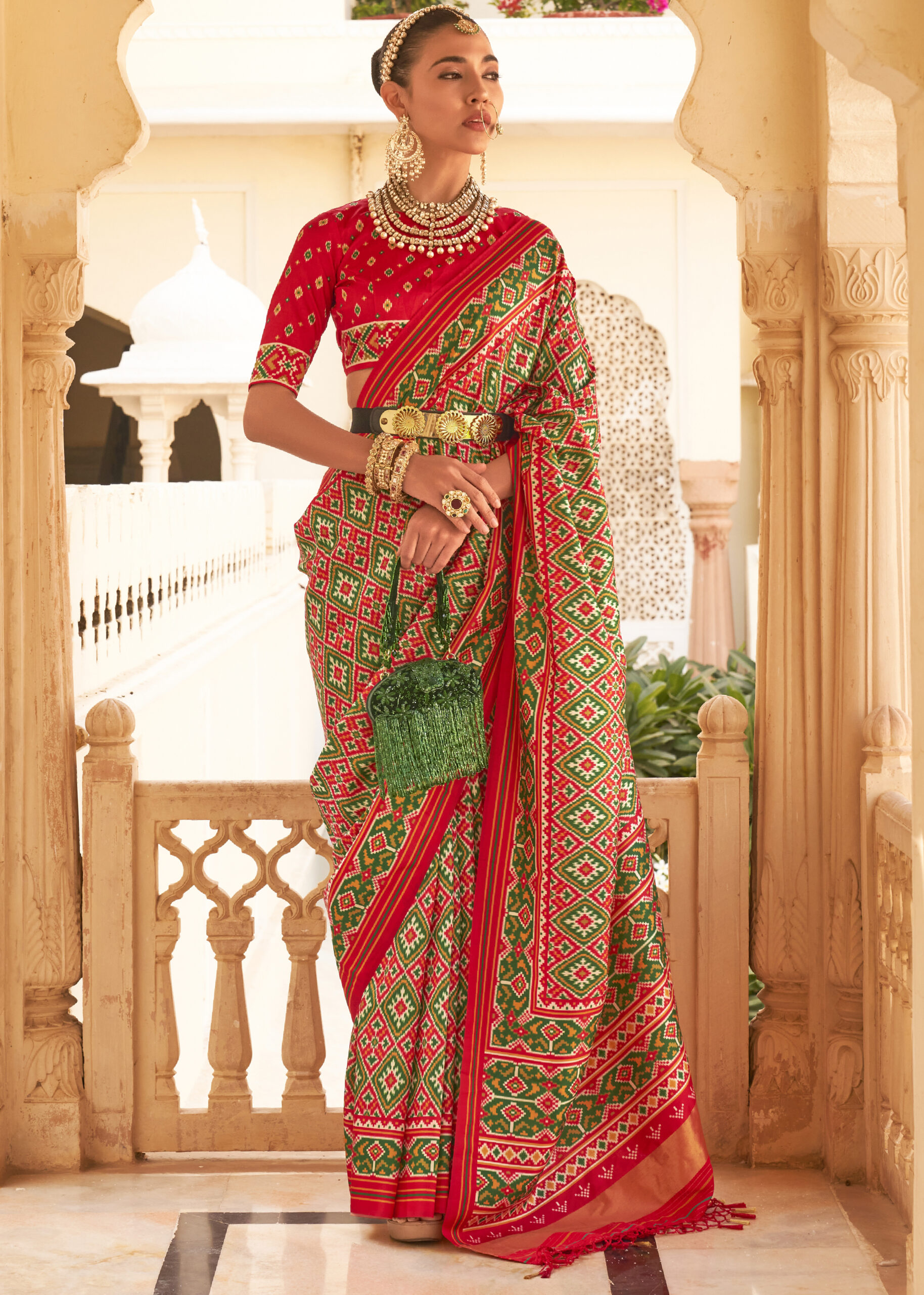 Tussar Silk Contemporary Un Stitched Saree
