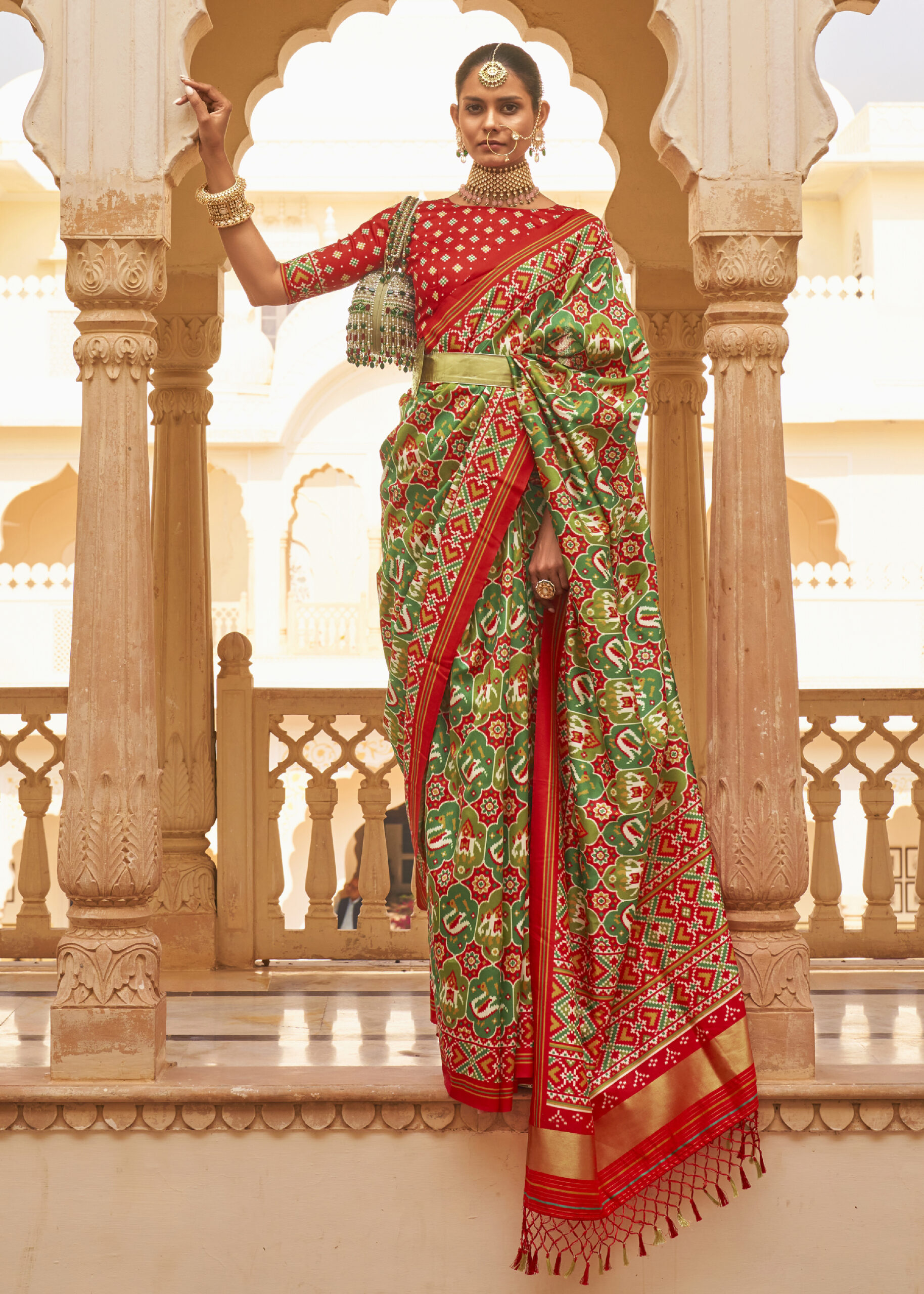 Tussar Silk Contemporary Un Stitched Saree