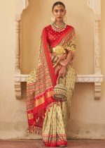 Tussar Silk Contemporary Un Stitched Saree
