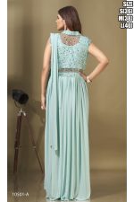 Glamour Unleashed: Imported Lycra Saree, Fancy Sequin Blouse + Parl Work, Designer Sequins Shrug - A Perfect Trifecta of Style