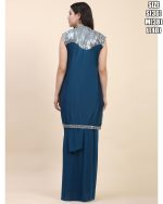 Women's Fancy Embrodiery Ready To Wear Saree With Long Shrug & Blouse