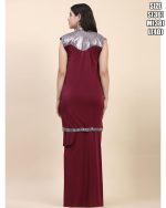 Women's Fancy Embrodiery Ready To Wear Saree With Long Shrug & Blouse