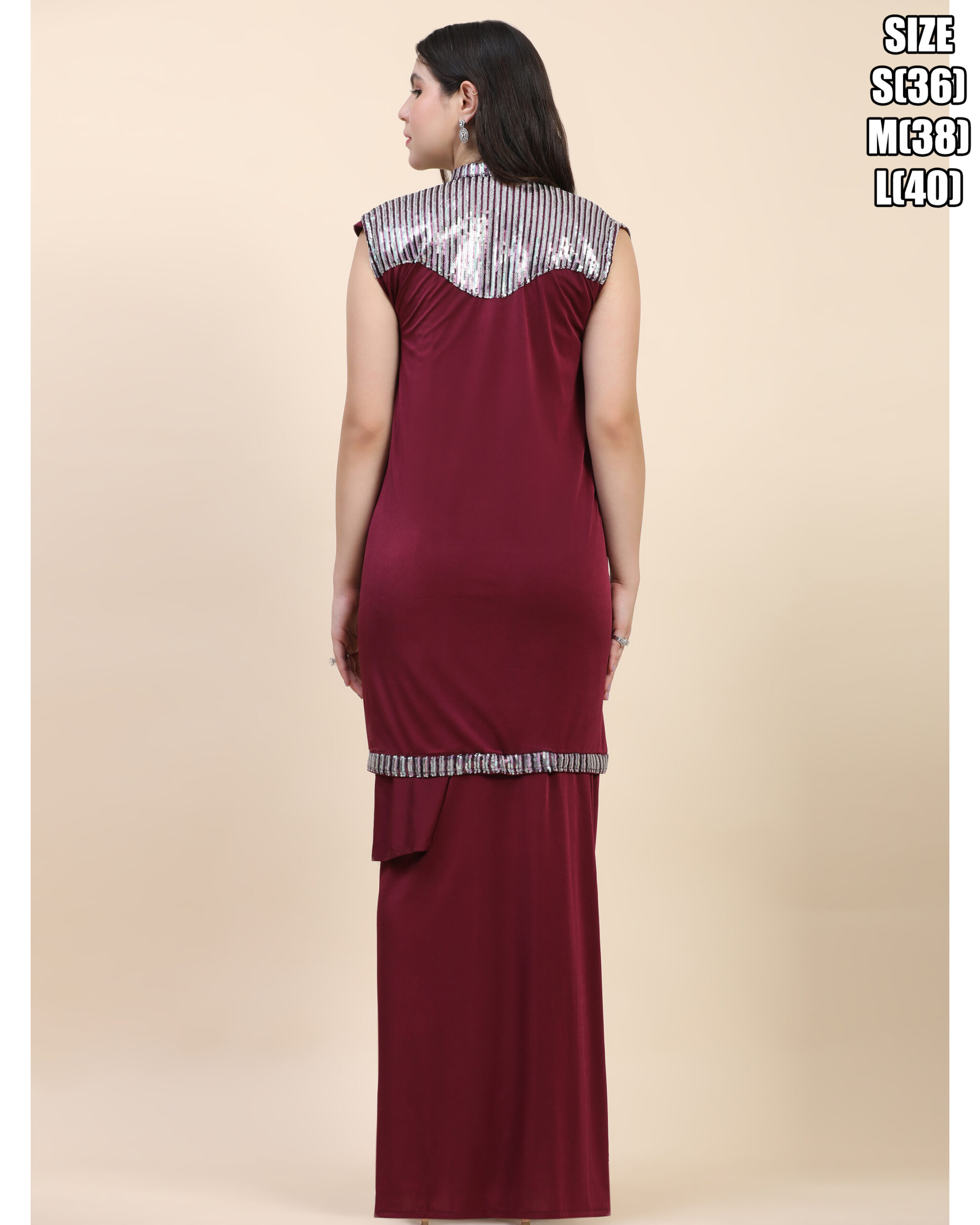 Women's Fancy Embrodiery Ready To Wear Saree With Long Shrug & Blouse