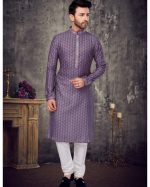 Presenting Readymade Slub Silk Mens Wear Kurta With Payjama