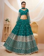 Create Your Dream Lehenga Semi-stitched Georgette Lehenga Fabric Georgette Choli And Georgette Dupatta Embellished With Sequin Embroidery