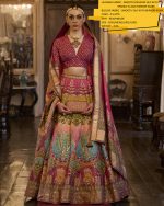 Introducing Our Stitched Lehenga In Smooth Rajwadi Silk With Weaving & Embroidery Work. Embrace Elegance And Make A Statement