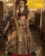 Introducing Our Stitched Lehenga In Smooth Rajwadi Silk With Weaving & Embroidery Work. Embrace Elegance And Make A Statement