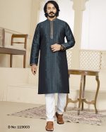 Readymade Jacquard Silk Men's Wear Kurta With Pyjama