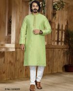 Readymade Jacquard Silk Men's Wear Kurta With Pyjama