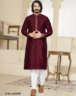 Readymade Jacquard Silk Men's Wear Kurta With Pyjama