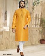 Readymade Jacquard Silk Men's Wear Kurta With Pyjama