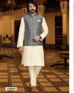 Men's Pure Art Silk Kurta With Pyjama And Stylish Jacket A Perfect Blend Of Tradition And Contemporary Fashion